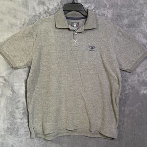 Beverly Hills Polo Shirt short sleeve Gray Charcoal Mens size large short sleeve